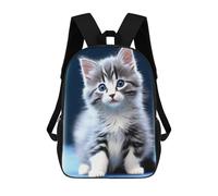 sinyumoney Sac À Dos Imprimé En 3D 17inch Adorable Kitten with Blue Eyes Sac D'école Léger Pour Enfants, Idéal Pour Les Voyages Et Les Cours, Pour Les Collégiens Et Collégiens