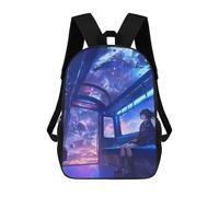 sinyumoney Sac À Dos Imprimé En 3D 17inch Anime Space Fantasy Train Sac D'école Léger Pour Enfants, Idéal Pour Les Voyages Et Les Cours, Pour Les Collégiens Et Collégiens
