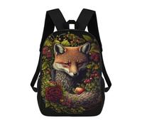 sinyumoney Sac À Dos Imprimé En 3D 17inch Autumn Fox with Berries Sac D'école Léger Pour Enfants, Idéal Pour Les Voyages Et Les Cours, Pour Les Collégiens Et Collégiens