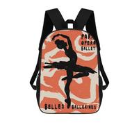 sinyumoney Sac À Dos Imprimé En 3D 17inch Belles Ballerines Poster Sac D'école Léger Pour Enfants, Idéal Pour Les Voyages Et Les Cours, Pour Les Collégiens Et Collégiens