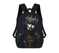 sinyumoney Sac À Dos Imprimé En 3D 17inch Black And Gold Dark Queen Sac D'école Léger Pour Enfants, Idéal Pour Les Voyages Et Les Cours, Pour Les Collégiens Et Collégiens