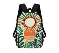 sinyumoney Sac À Dos Imprimé En 3D 17inch Bohemian Sunshine Scenic Sac D'école Léger Pour Enfants, Idéal Pour Les Voyages Et Les Cours, Pour Les Collégiens Et Collégiens