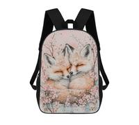 sinyumoney Sac À Dos Imprimé En 3D 17inch Charming Foxes in Blossoms Sac D'école Léger Pour Enfants, Idéal Pour Les Voyages Et Les Cours, Pour Les Collégiens Et Collégiens
