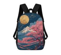 sinyumoney Sac À Dos Imprimé En 3D 17inch Cherry Blossom Moonlit Mountain -1 Sac D'école Léger Pour Enfants, Idéal Pour Les Voyages Et Les Cours, Pour Les Collégiens Et Collégiens
