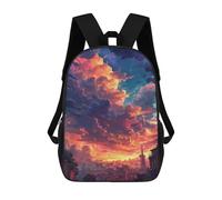 sinyumoney Sac À Dos Imprimé En 3D 17inch City Skyline Sunset -1 Sac D'école Léger Pour Enfants, Idéal Pour Les Voyages Et Les Cours, Pour Les Collégiens Et Collégiens