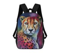 sinyumoney Sac À Dos Imprimé En 3D 17inch Colorful Cheetah Portrait Painting-1 Sac D'école Léger Pour Enfants, Idéal Pour Les Voyages Et Les Cours, Pour Les Collégiens Et Collégiens