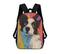 sinyumoney Sac À Dos Imprimé En 3D 17inch Colorful Dog Portrait Art Print -2 Sac D'école Léger Pour Enfants, Idéal Pour Les Voyages Et Les Cours, Pour Les Collégiens Et Collégiens