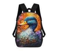 sinyumoney Sac À Dos Imprimé En 3D 17inch Colorful Duck Artwork-1 Sac D'école Léger Pour Enfants, Idéal Pour Les Voyages Et Les Cours, Pour Les Collégiens Et Collégiens