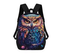 sinyumoney Sac À Dos Imprimé En 3D 17inch Colorful Fantasy Owl Art Sac D'école Léger Pour Enfants, Idéal Pour Les Voyages Et Les Cours, Pour Les Collégiens Et Collégiens