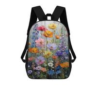 sinyumoney Sac À Dos Imprimé En 3D 17inch Colorful Flower Garden Painting Sac D'école Léger Pour Enfants, Idéal Pour Les Voyages Et Les Cours, Pour Les Collégiens Et Collégiens