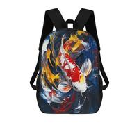 sinyumoney Sac À Dos Imprimé En 3D 17inch Colorful Koi Fish Painting-1 Sac D'école Léger Pour Enfants, Idéal Pour Les Voyages Et Les Cours, Pour Les Collégiens Et Collégiens