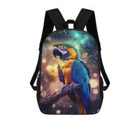 sinyumoney Sac À Dos Imprimé En 3D 17inch Colorful Macaw Parrot Art Print Sac D'école Léger Pour Enfants, Idéal Pour Les Voyages Et Les Cours, Pour Les Collégiens Et Collégiens