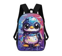 sinyumoney Sac À Dos Imprimé En 3D 17inch Colorful Penguin Artwork Sac D'école Léger Pour Enfants, Idéal Pour Les Voyages Et Les Cours, Pour Les Collégiens Et Collégiens