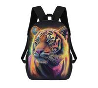 sinyumoney Sac À Dos Imprimé En 3D 17inch Colorful Tiger Portrait Sac D'école Léger Pour Enfants, Idéal Pour Les Voyages Et Les Cours, Pour Les Collégiens Et Collégiens