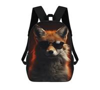 sinyumoney Sac À Dos Imprimé En 3D 17inch Cool Fox With Sunglasses Sac D'école Léger Pour Enfants, Idéal Pour Les Voyages Et Les Cours, Pour Les Collégiens Et Collégiens
