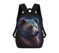 sinyumoney Sac À Dos Imprimé En 3D 17inch Cosmic Bear Portrait Art Print Sac D'école Léger Pour Enfants, Idéal Pour Les Voyages Et Les Cours, Pour Les Collégiens Et Collégiens