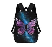 sinyumoney Sac À Dos Imprimé En 3D 17inch Cosmic Butterfly Sac D'école Léger Pour Enfants, Idéal Pour Les Voyages Et Les Cours, Pour Les Collégiens Et Collégiens