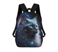 sinyumoney Sac À Dos Imprimé En 3D 17inch Cosmic Cat Portrait-3 Sac D'école Léger Pour Enfants, Idéal Pour Les Voyages Et Les Cours, Pour Les Collégiens Et Collégiens
