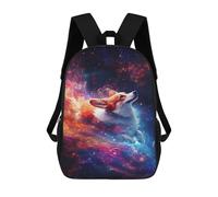 sinyumoney Sac À Dos Imprimé En 3D 17inch Cosmic Corgi Adventure-3 Sac D'école Léger Pour Enfants, Idéal Pour Les Voyages Et Les Cours, Pour Les Collégiens Et Collégiens