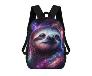 sinyumoney Sac À Dos Imprimé En 3D 17inch Cosmic Sloth Portrait Print-4 Sac D'école Léger Pour Enfants, Idéal Pour Les Voyages Et Les Cours, Pour Les Collégiens Et Collégiens