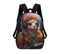 sinyumoney Sac À Dos Imprimé En 3D 17inch Cute Gamer Llama Sac D'école Léger Pour Enfants, Idéal Pour Les Voyages Et Les Cours, Pour Les Collégiens Et Collégiens