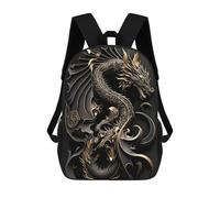 sinyumoney Sac À Dos Imprimé En 3D 17inch Dragons Splendor Sac D'école Léger Pour Enfants, Idéal Pour Les Voyages Et Les Cours, Pour Les Collégiens Et Collégiens