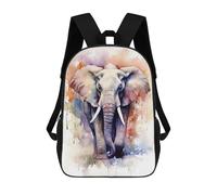 sinyumoney Sac À Dos Imprimé En 3D 17inch Elephant Watercolor Sac D'école Léger Pour Enfants, Idéal Pour Les Voyages Et Les Cours, Pour Les Collégiens Et Collégiens