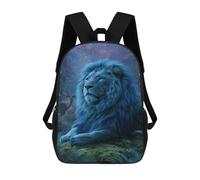 sinyumoney Sac À Dos Imprimé En 3D 17inch Enchanted Forest Lion Majesty Sac D'école Léger Pour Enfants, Idéal Pour Les Voyages Et Les Cours, Pour Les Collégiens Et Collégiens