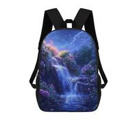 sinyumoney Sac À Dos Imprimé En 3D 17inch Enchanted Nightfall Waterfall Sac D'école Léger Pour Enfants, Idéal Pour Les Voyages Et Les Cours, Pour Les Collégiens Et Collégiens