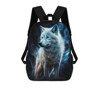 sinyumoney Sac À Dos Imprimé En 3D 17inch Enchanted Wolf Fantasy Art Print Sac D'école Léger Pour Enfants, Idéal Pour Les Voyages Et Les Cours, Pour Les Collégiens Et Collégiens