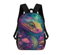 sinyumoney Sac À Dos Imprimé En 3D 17inch Fantasy Snake in Mushroom Forest Sac D'école Léger Pour Enfants, Idéal Pour Les Voyages Et Les Cours, Pour Les Collégiens Et Collégiens