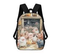 sinyumoney Sac À Dos Imprimé En 3D 17inch Farm Animals Barn Scene Sac D'école Léger Pour Enfants, Idéal Pour Les Voyages Et Les Cours, Pour Les Collégiens Et Collégiens