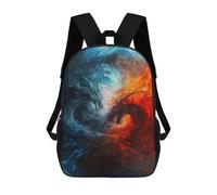 sinyumoney Sac À Dos Imprimé En 3D 17inch Fire Vs Ice Dragons Artwork Sac D'école Léger Pour Enfants, Idéal Pour Les Voyages Et Les Cours, Pour Les Collégiens Et Collégiens