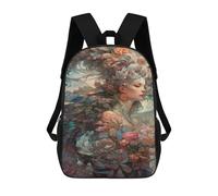 sinyumoney Sac À Dos Imprimé En 3D 17inch Floral Fantasy Artwork Sac D'école Léger Pour Enfants, Idéal Pour Les Voyages Et Les Cours, Pour Les Collégiens Et Collégiens