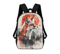 sinyumoney Sac À Dos Imprimé En 3D 17inch Fox Forest Watercolor Sac D'école Léger Pour Enfants, Idéal Pour Les Voyages Et Les Cours, Pour Les Collégiens Et Collégiens