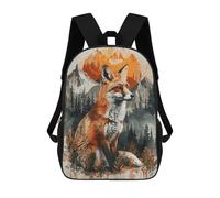 sinyumoney Sac À Dos Imprimé En 3D 17inch Fox Sunset Watercolor Sac D'école Léger Pour Enfants, Idéal Pour Les Voyages Et Les Cours, Pour Les Collégiens Et Collégiens