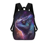 sinyumoney Sac À Dos Imprimé En 3D 17inch Galactic Lizard Art Print-15 Sac D'école Léger Pour Enfants, Idéal Pour Les Voyages Et Les Cours, Pour Les Collégiens Et Collégiens