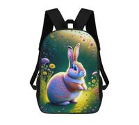 sinyumoney Sac À Dos Imprimé En 3D 17inch Garden Rabbit Art Print Sac D'école Léger Pour Enfants, Idéal Pour Les Voyages Et Les Cours, Pour Les Collégiens Et Collégiens