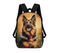 sinyumoney Sac À Dos Imprimé En 3D 17inch German Shepherd Portrait in Nature Sac D'école Léger Pour Enfants, Idéal Pour Les Voyages Et Les Cours, Pour Les Collégiens Et Collégiens