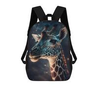 sinyumoney Sac À Dos Imprimé En 3D 17inch Giraffe in Space-3 Sac D'école Léger Pour Enfants, Idéal Pour Les Voyages Et Les Cours, Pour Les Collégiens Et Collégiens
