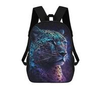 sinyumoney Sac À Dos Imprimé En 3D 17inch Glowing Leopard Wall Art Print Sac D'école Léger Pour Enfants, Idéal Pour Les Voyages Et Les Cours, Pour Les Collégiens Et Collégiens