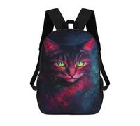 sinyumoney Sac À Dos Imprimé En 3D 17inch Glowing Neon Cat Art Print-1 Sac D'école Léger Pour Enfants, Idéal Pour Les Voyages Et Les Cours, Pour Les Collégiens Et Collégiens