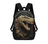 sinyumoney Sac À Dos Imprimé En 3D 17inch Golden Dinosaur Art Deco Sac D'école Léger Pour Enfants, Idéal Pour Les Voyages Et Les Cours, Pour Les Collégiens Et Collégiens