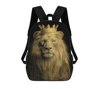 sinyumoney Sac À Dos Imprimé En 3D 17inch Golden Lion King Poster Sac D'école Léger Pour Enfants, Idéal Pour Les Voyages Et Les Cours, Pour Les Collégiens Et Collégiens