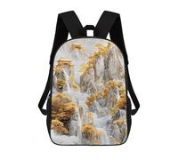 sinyumoney Sac À Dos Imprimé En 3D 17inch Golden Mountain Temple Landscape Sac D'école Léger Pour Enfants, Idéal Pour Les Voyages Et Les Cours, Pour Les Collégiens Et Collégiens