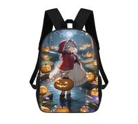 sinyumoney Sac À Dos Imprimé En 3D 17inch Halloween Forest Adventure Sac D'école Léger Pour Enfants, Idéal Pour Les Voyages Et Les Cours, Pour Les Collégiens Et Collégiens