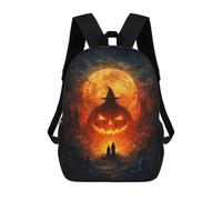 sinyumoney Sac À Dos Imprimé En 3D 17inch Halloween Night Scene Sac D'école Léger Pour Enfants, Idéal Pour Les Voyages Et Les Cours, Pour Les Collégiens Et Collégiens