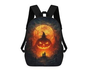sinyumoney Sac À Dos Imprimé En 3D 17inch Halloween Night Scene Sac D'école Léger Pour Enfants, Idéal Pour Les Voyages Et Les Cours, Pour Les Collégiens Et Collégiens