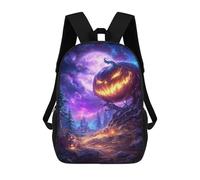 sinyumoney Sac À Dos Imprimé En 3D 17inch Halloween Night Scene with Full Moon Sac D'école Léger Pour Enfants, Idéal Pour Les Voyages Et Les Cours, Pour Les Collégiens Et Collégiens