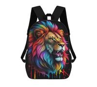 sinyumoney Sac À Dos Imprimé En 3D 17inch Lion Splash Art Sac D'école Léger Pour Enfants, Idéal Pour Les Voyages Et Les Cours, Pour Les Collégiens Et Collégiens